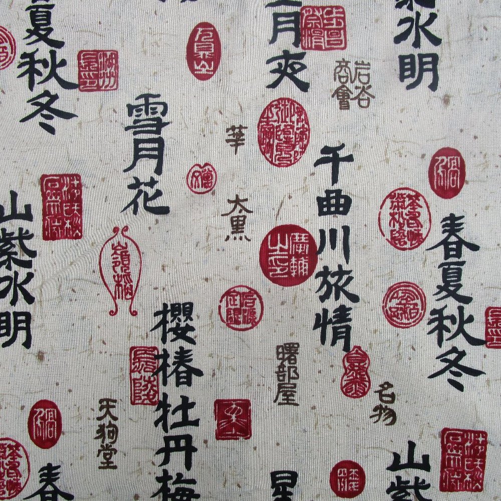 New FACE MASK Japanese 'Lessons' Print Covering M - Picture 5 of 7